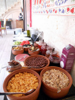 Breakfast - Cereals, Cheese, Olives, Selection of Jam and Honey