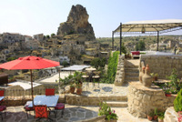 Terraces and view from the hotel